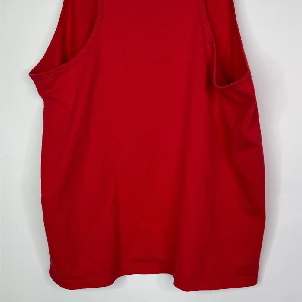 Vintage Jerzees Red Cotton Tank Top Size Medium